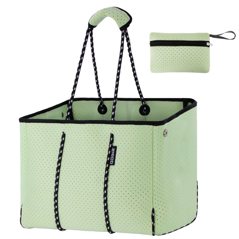 QOGiR Multipurpose Gym Beach Bag - Light Weight, Large, Sports (Honeydew, Large) â€¦ - Image 1